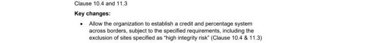 Background and questions for section 10-11b of FSC-STD-40-004 revisions