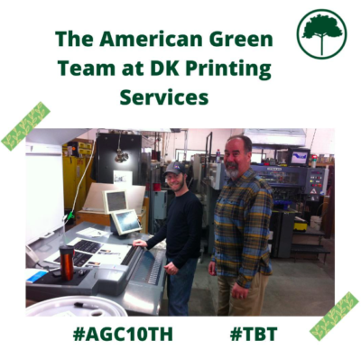 Throwback Thursday image featuring the DK Printing Services team