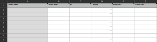 Screenshot of FSC spreadsheet